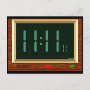 Cartão postal de relógio 11:11