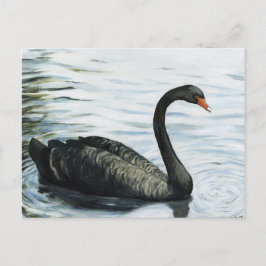 Cartão postal de reprodução de arte em aves "Black