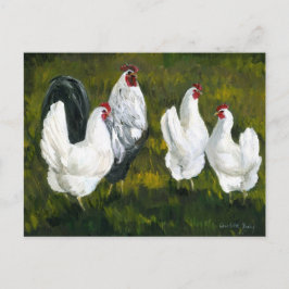 Cartão postal de reprodução de arte "Hens & Rooste