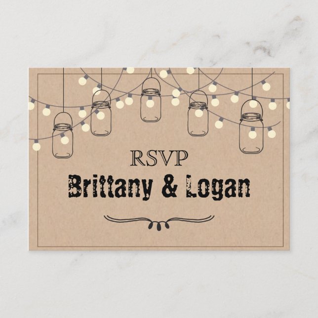 Cartão-postal de Resposta de Elopemento Rústico Ma (Frente)