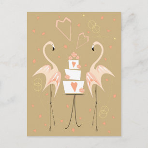 Cartão postal de retrato de pêssego de casamento d