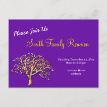 Cartão postal de Reunião da Família de Árvore ouro