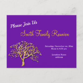 Cartão postal de Reunião da Família de Árvore ouro