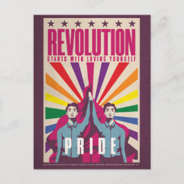 Cartão postal de Revolução do Orgulho Vintage