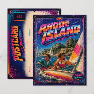 Cartão postal de Rhode Island dos anos 80 Retro
