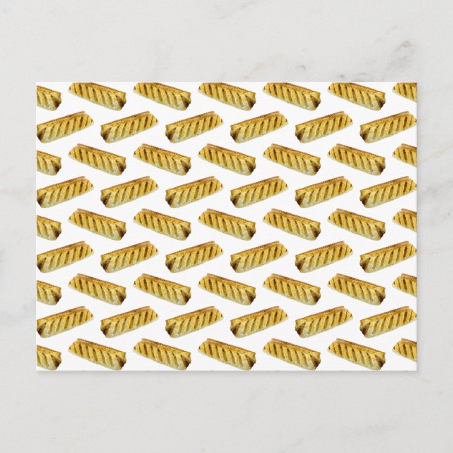 Cartão postal de rolo de salsicha com padrão de bo (Frente)