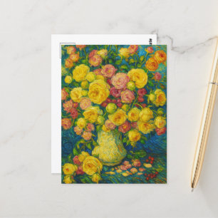 Cartão postal de rosas