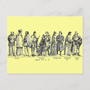 Cartão Postal de Roupas Históricas