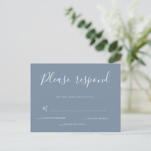 Cartão postal de RSVP de Casamento de Caligrafia A