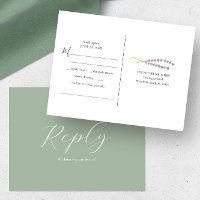 Cartão postal de RSVP Pedido de música de Lavanda 