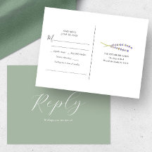 Cartão postal de RSVP Pedido de música de Lavanda