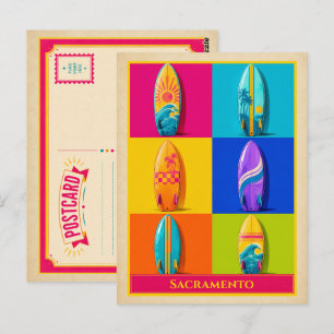 Cartão Postal de Sacramento Califórnia Prancha de 
