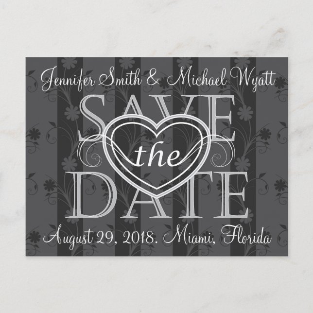 Cartão postal de salvar a data (Frente)