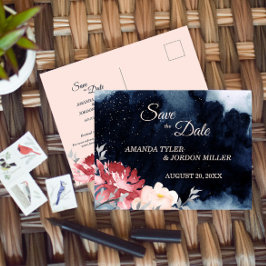 Cartão Postal de Salvar a Data de Casamento Floral