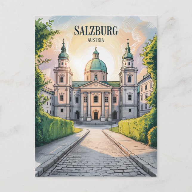 Cartão postal de Salzburgo Áustria (Frente)