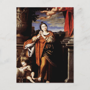 Cartão postal de Santa Inês por Domenico Zampieri