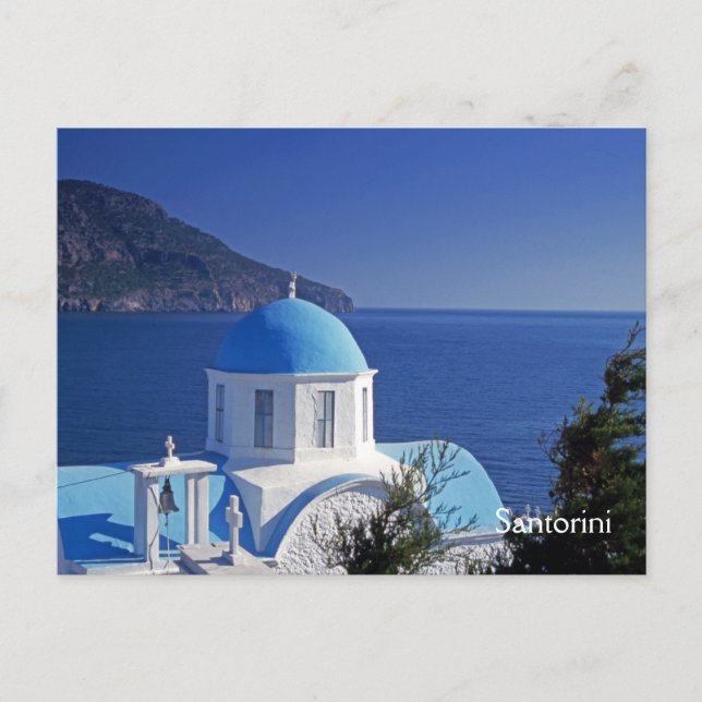 Cartão postal de Santorini Grécia (Frente)