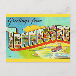 Cartão postal de saudação do Tennessee antigo