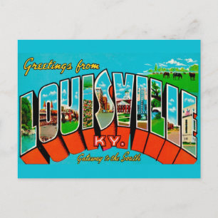 Cartão postal de saudação retro Louisville KY