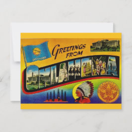 Cartão postal de saudação retro Oklahoma