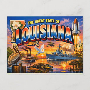 Cartão Postal de Saudações da Louisiana