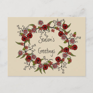 Cartão postal de saudações da temporada
