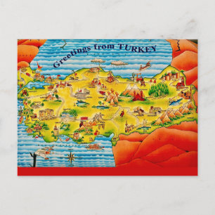 Cartão Postal de Saudações da Turquia