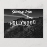 Cartão Postal de Saudações de Hollywood