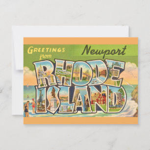 Cartão postal de saudações de Newport Rhode Island