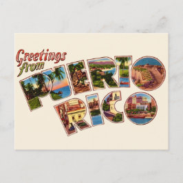 Cartão postal de saudações de Porto Rico