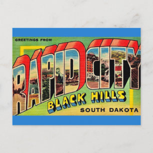 Cartão postal de saudações de Rapid City SD