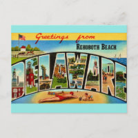 Cartão Postal de Saudações de Rehoboth Beach