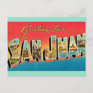 Cartão postal de saudações de San Juan