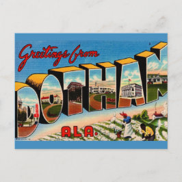 Cartão Postal de Saudações Retro Dothan AL