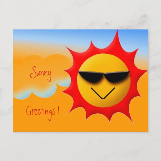 Cartão postal de saudações sunny (Frente)