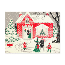 Cartão postal de saudações Vintage Countryside