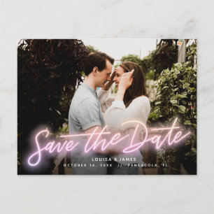 Cartão postal de save the date com foto horizontal