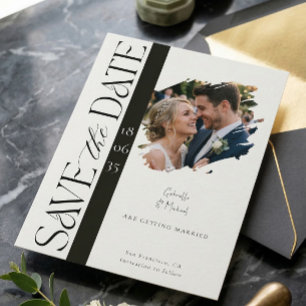 Cartão Postal de Save the Date de Casamento com Fo