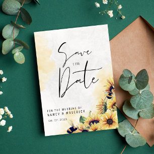 Cartão Postal de Save The Date de Casamento Floral