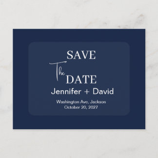 Cartão Postal de Save the Date de Casamento Minima