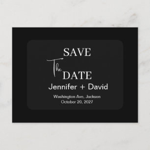 Cartão Postal de Save the Date de Casamento Minima