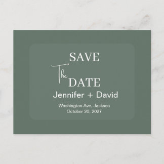 Cartão Postal de Save the Date de Casamento Minima