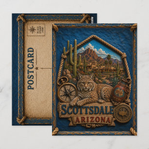 Cartão postal de Scottsdale Arizona Viagem Vintage