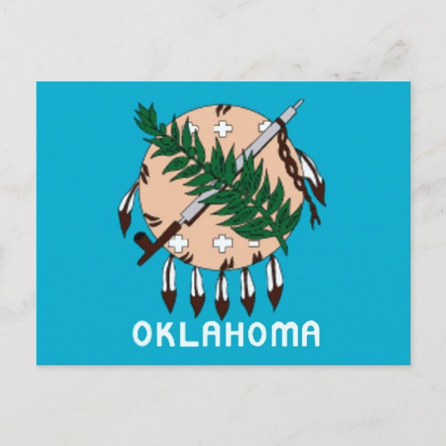 Cartão postal de Sinalizador do Estado de Oklahoma (Frente)