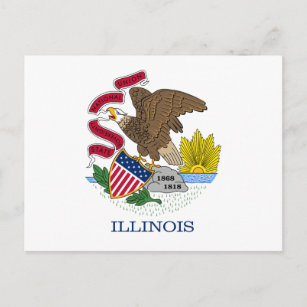 Cartão postal de Sinalizador Illinois
