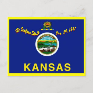 Cartão postal de Sinalizador Kansas