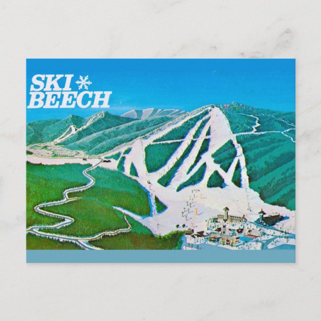 Cartão postal de Ski Beech NC (Frente)