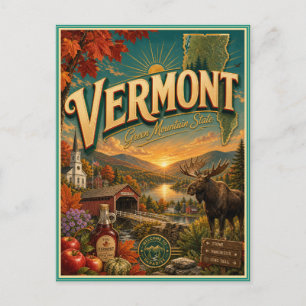Cartão Postal de Souvenir de Viagem Retro de Vermo