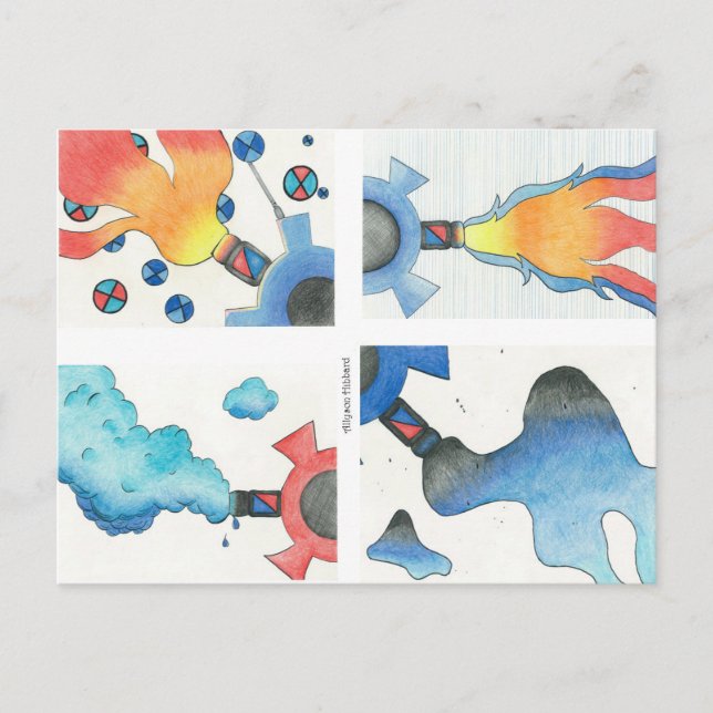 Cartão postal de Steam Punk (Frente)