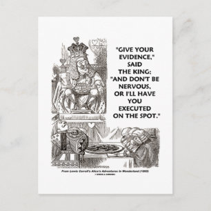 Cartão Postal Dê suas evidências Não seja Nervosa Maravilha